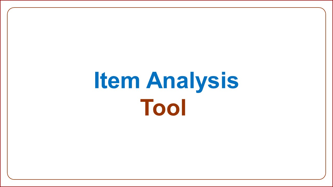 Item Analysis Software